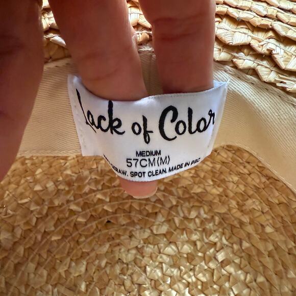 Lack of Color Black Band Rico Zigzag Boater Hat Sz M - Picture 8 of 14